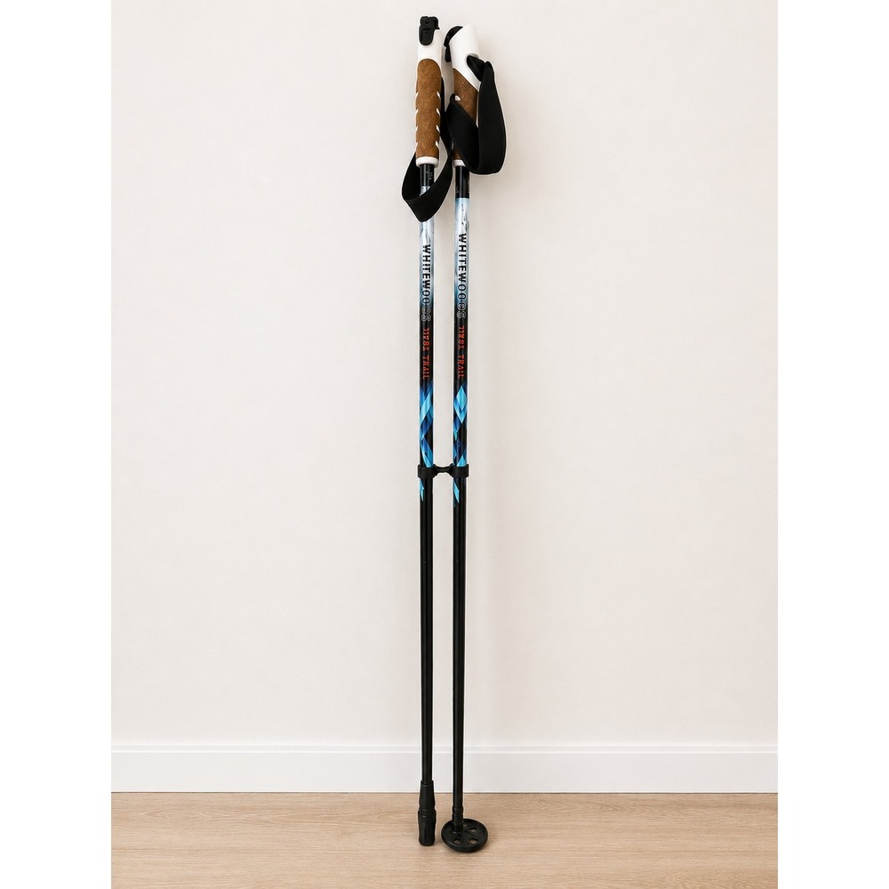 Whitewoods Cross Trail 150cm Nordic Walking Poles Blue Black Fiberglass New Ski